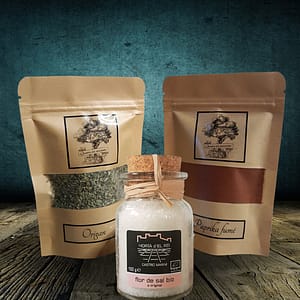 coffret épices du portugal : origan, paprika fumé, fleur de sel