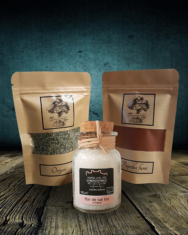 coffret épices du portugal : origan, paprika fumé, fleur de sel